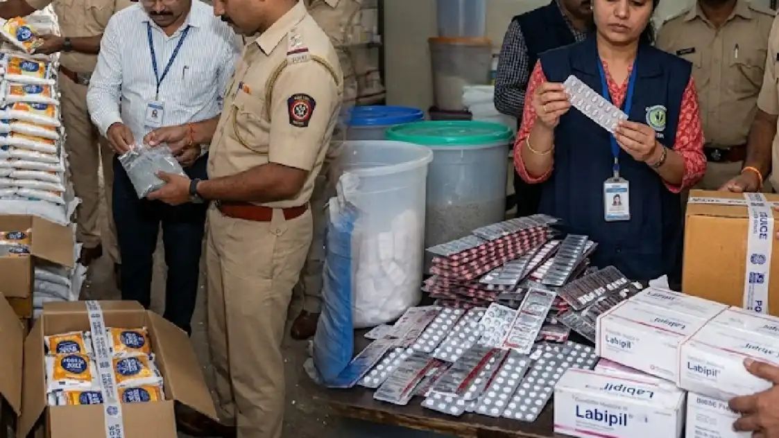 पुण्यात बनावट मीठ आणि औषध विक्रीवर छापा; मोठा साठा जप्त